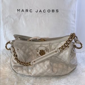 Marc Jacobs cream leather shoulder bag